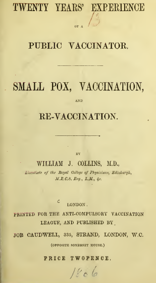 vacc 20 yrs experience Collins book cover Politicians vs Doctors on Vaccines, Quacks and Hippies on the Internet